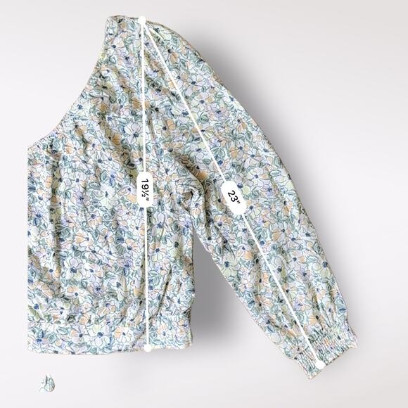 American Eagle Floral print One Shoulder Crop Top NWT Size L‎ - Picture 7 of 9